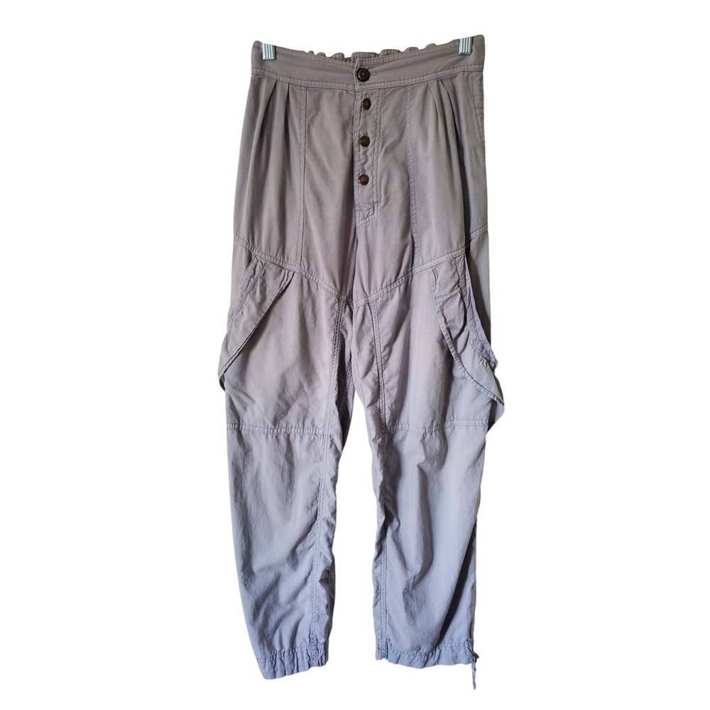 Prairie Underground S Cargo‎ Pants Womens Organic Cotton Button Fly Ankle Ties